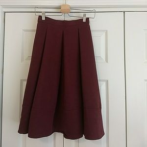 TopShop pleated midi skirt, size 4
